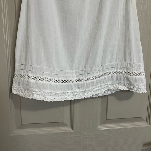 H&M+ Sleeveless White Cotton Lace Top L - Picture 6 of 6